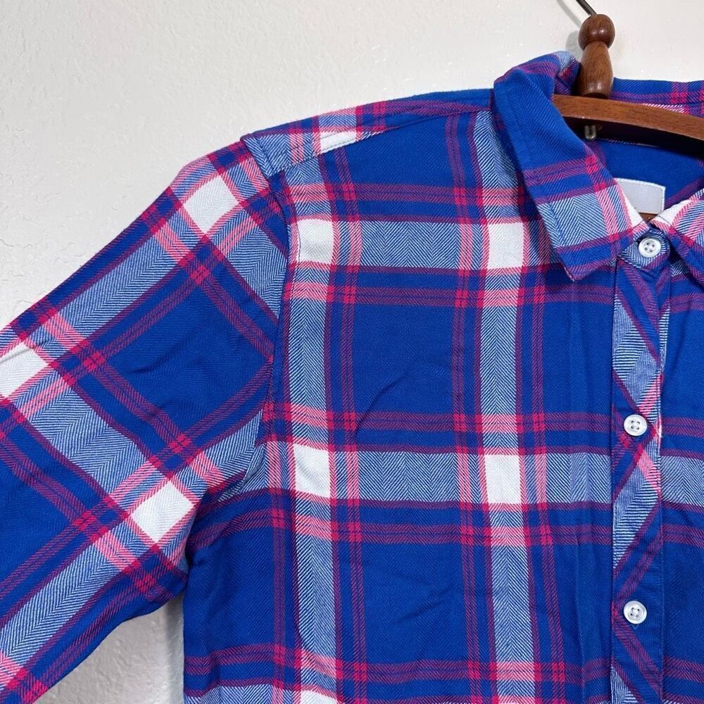 Rails Hunter Button Up Red Ruby Pleated Shirt Siz… - image 4